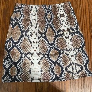 PLT snakeskin skirt